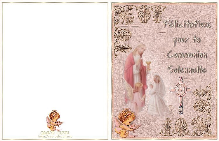 Carte A Imprimer Felicitations Communion Solennelle